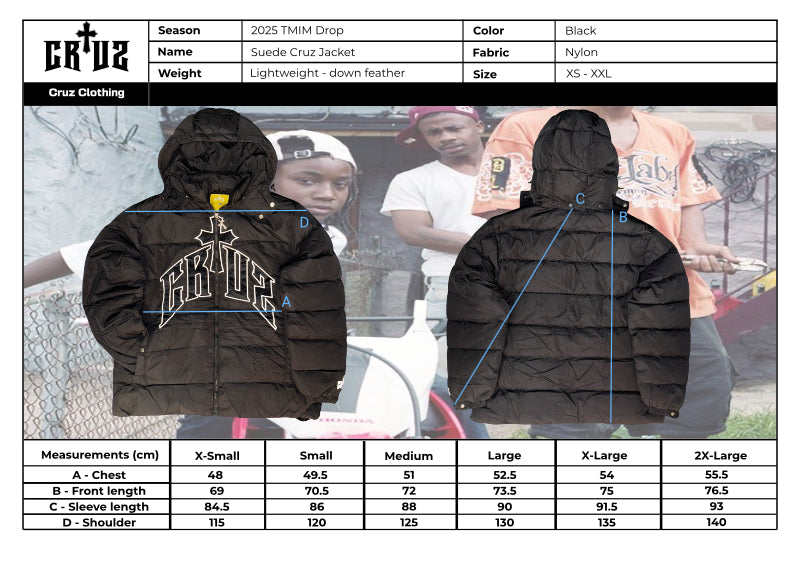 Down feather Jacket (White chest logo outline)
